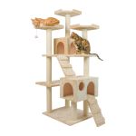 Multi-Level Cat Tree with Sisal Posts, Perches, Condos and Toys