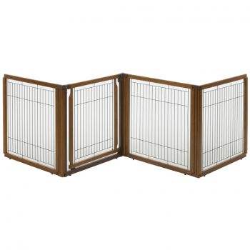 Convertible Elite Pet Gate 4-panel - Brown