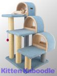 Three Cat Condos and Perches w/ Scratching Posts
