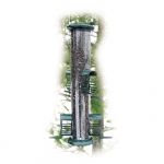 Squirrel Resistant Caged Port Black Oil Tube Feeder