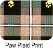 Teal Paw Plaid